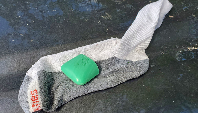 soap in a sock